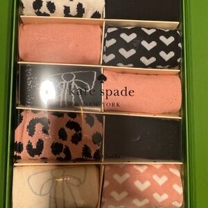 Kate Spade Pink and Black Patterned Socks